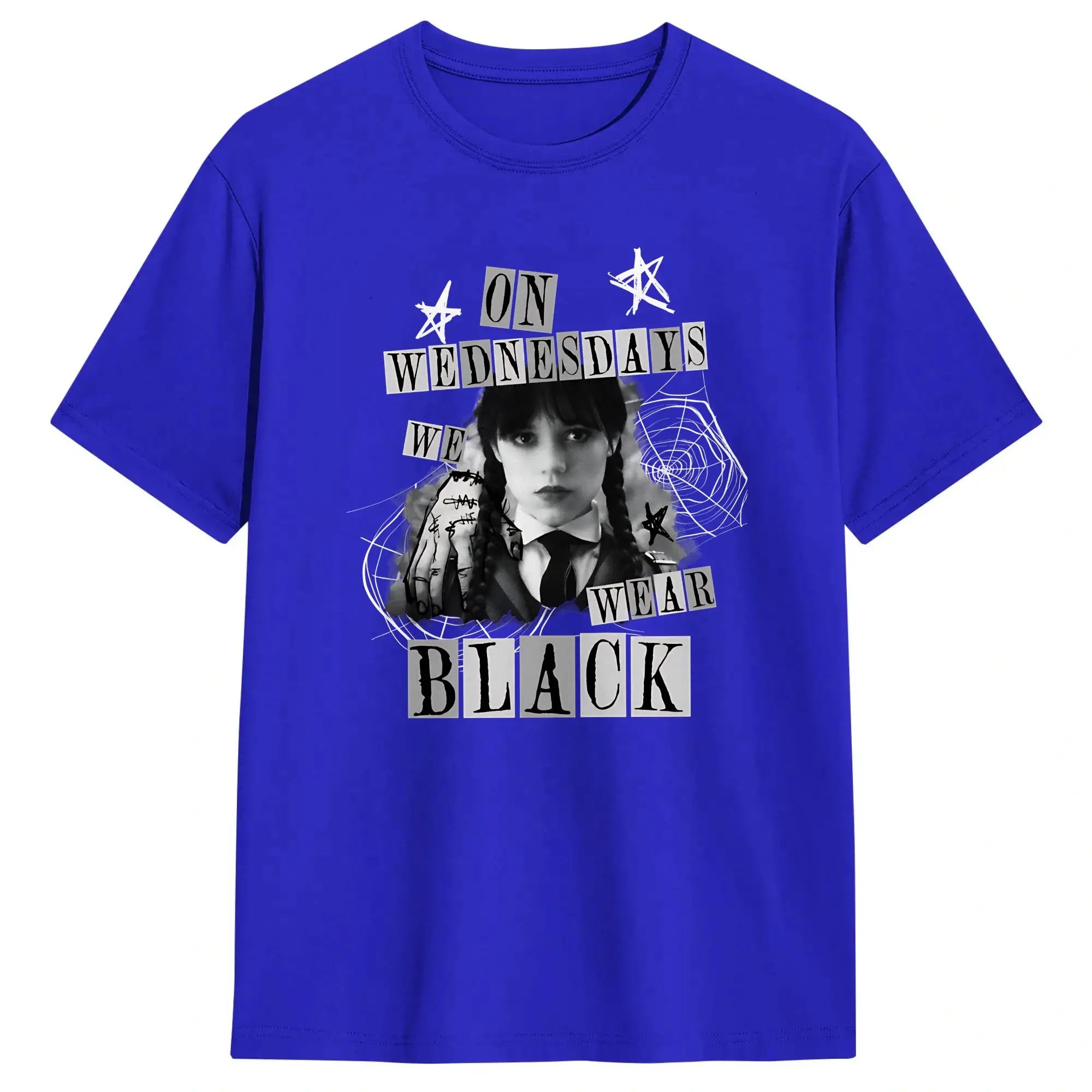 Men's On Wednesday We Wear Black T Shirts  Cotton Tops Fun Short Sleeve O Neck Tees Gift Idea T-Shirt