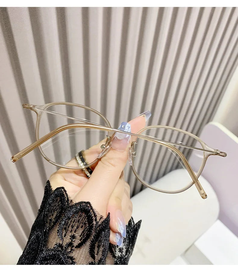 Reading glasseAnti Blue Light Round Frame Presbyopia Glasses Retro Circular Reading Glasses Ultra Light Unisex Far Sight Glasses
