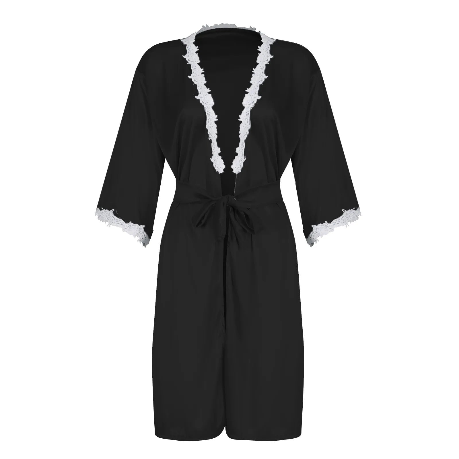 Ladies Underwear Women'S Sexy Nightgown Set 5-Piece Women Sexy Garter Lingerie Set Robes Lace Bodysuit Deep-V Neck Underwear