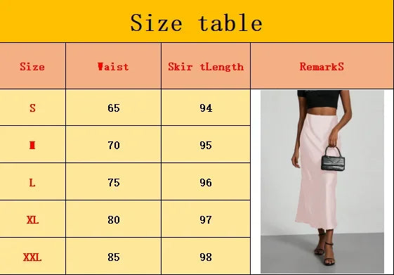 Women's Summer High Waist Silky Satin Draped Midi Mermaid Skirt Solid Flowly Bias Cut Long Slip Skirt Elegant Casual Bottoms
