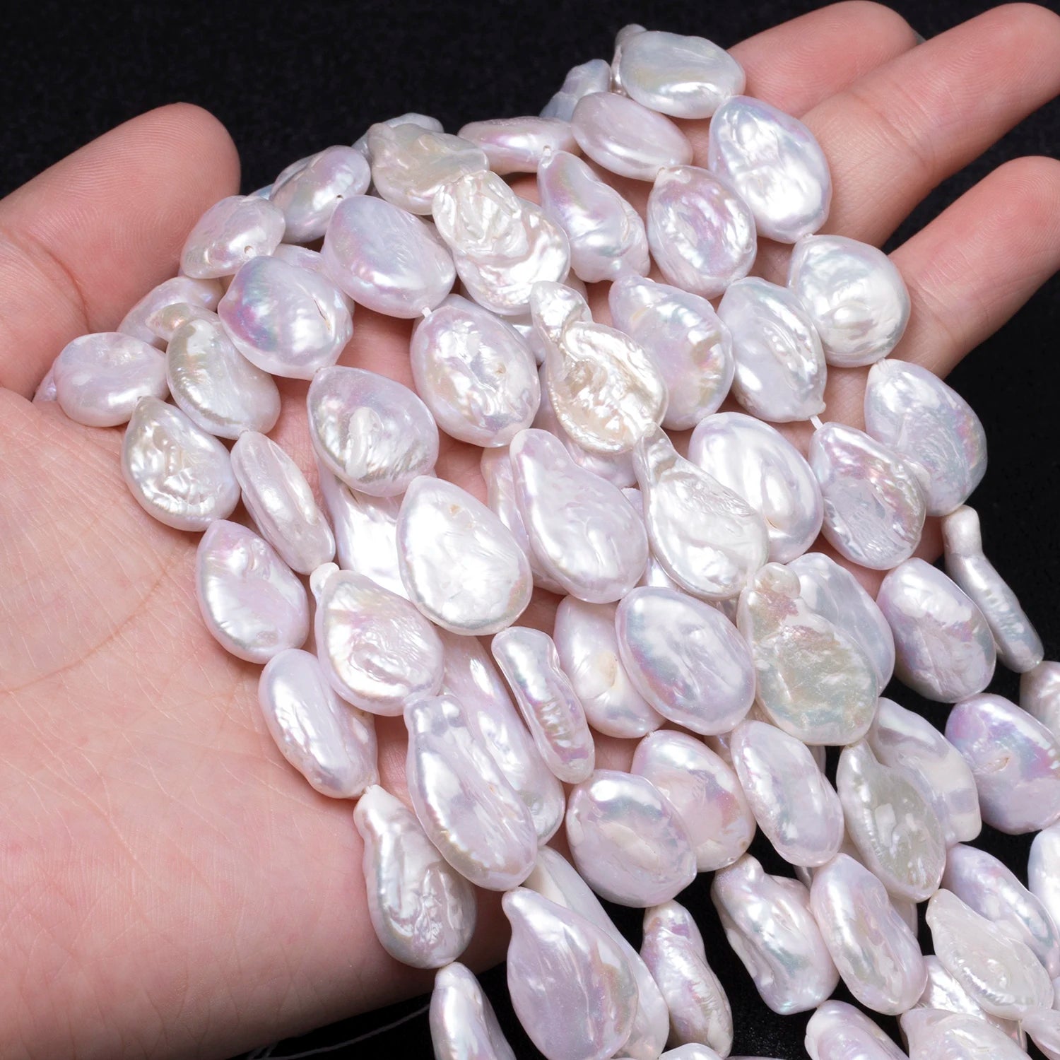 Baroque Style Irregular Shape Natural Light Color Freshwater Pearl Beads for DIY Jewelry Earring Necklace Pendant Waist Chain