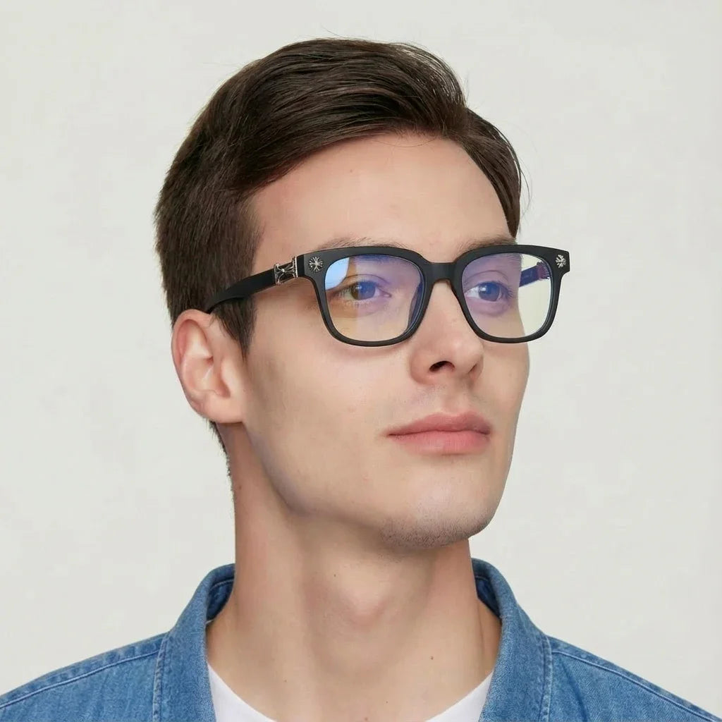 2pcs Classic Square Anti Blue Light Glasses Reading Books Vintage Glasses Women and Men Prescription Glasses Computer Eyeglasses