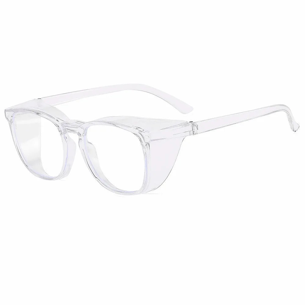 Clear Safety Glasses Women Square Anti Fog Blue Light Blocking Glasses Scratch Resistant Work Glass For Men & Nurse