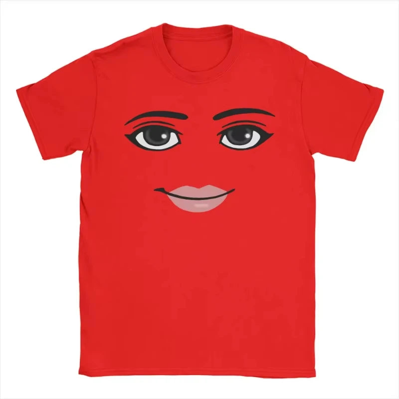 T Shirt for Woman Graphic Print  Woman Face Game Meme Graphic T Shirts Women Fashion Short Sleeve T-shirts Unisex Tops Lady