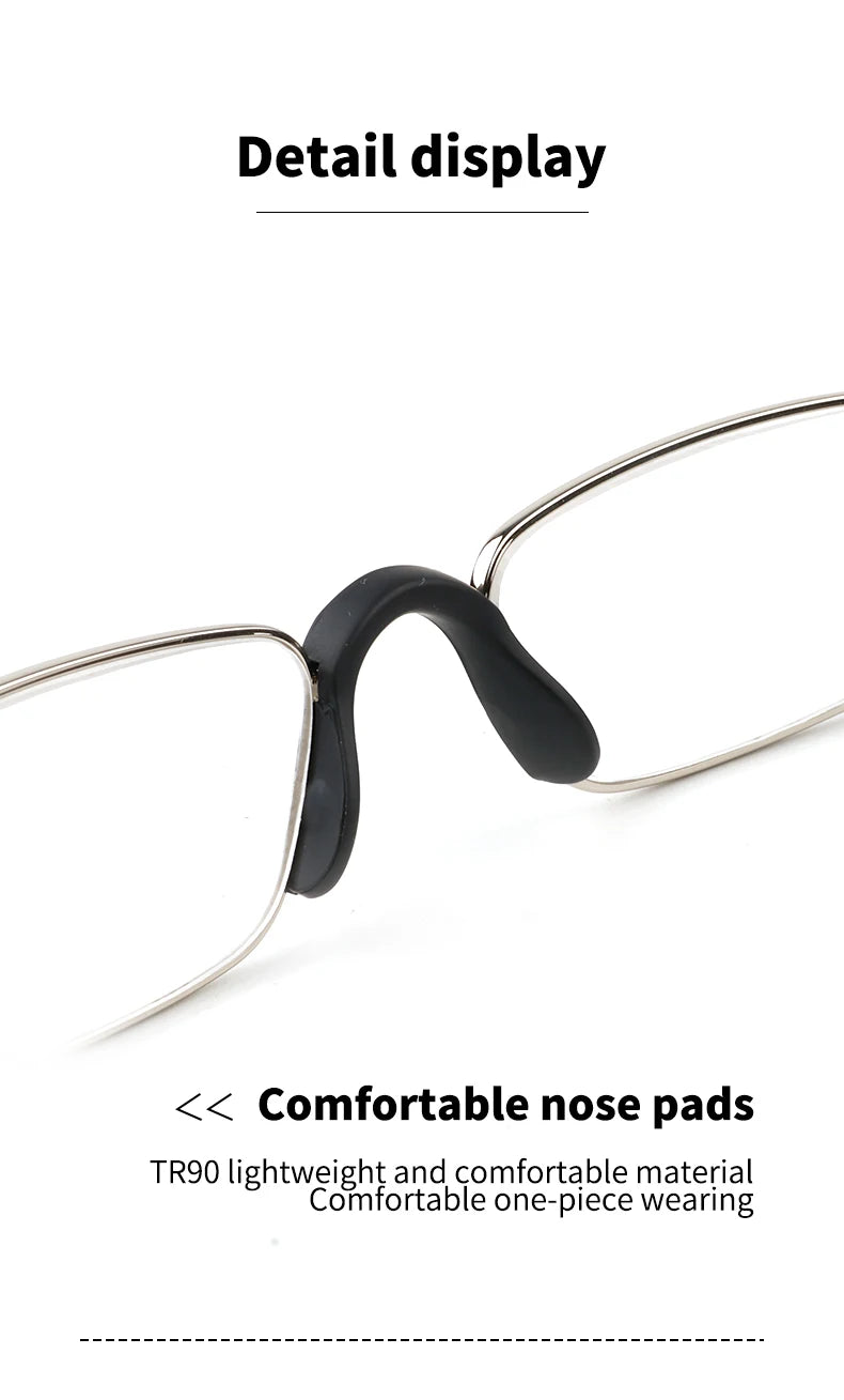 Guanhao Transparent Optical Men Reading Glasses Clear Women Presbyopia Hyperopia Reading Glasses Frame Alloy Ultralight HD View