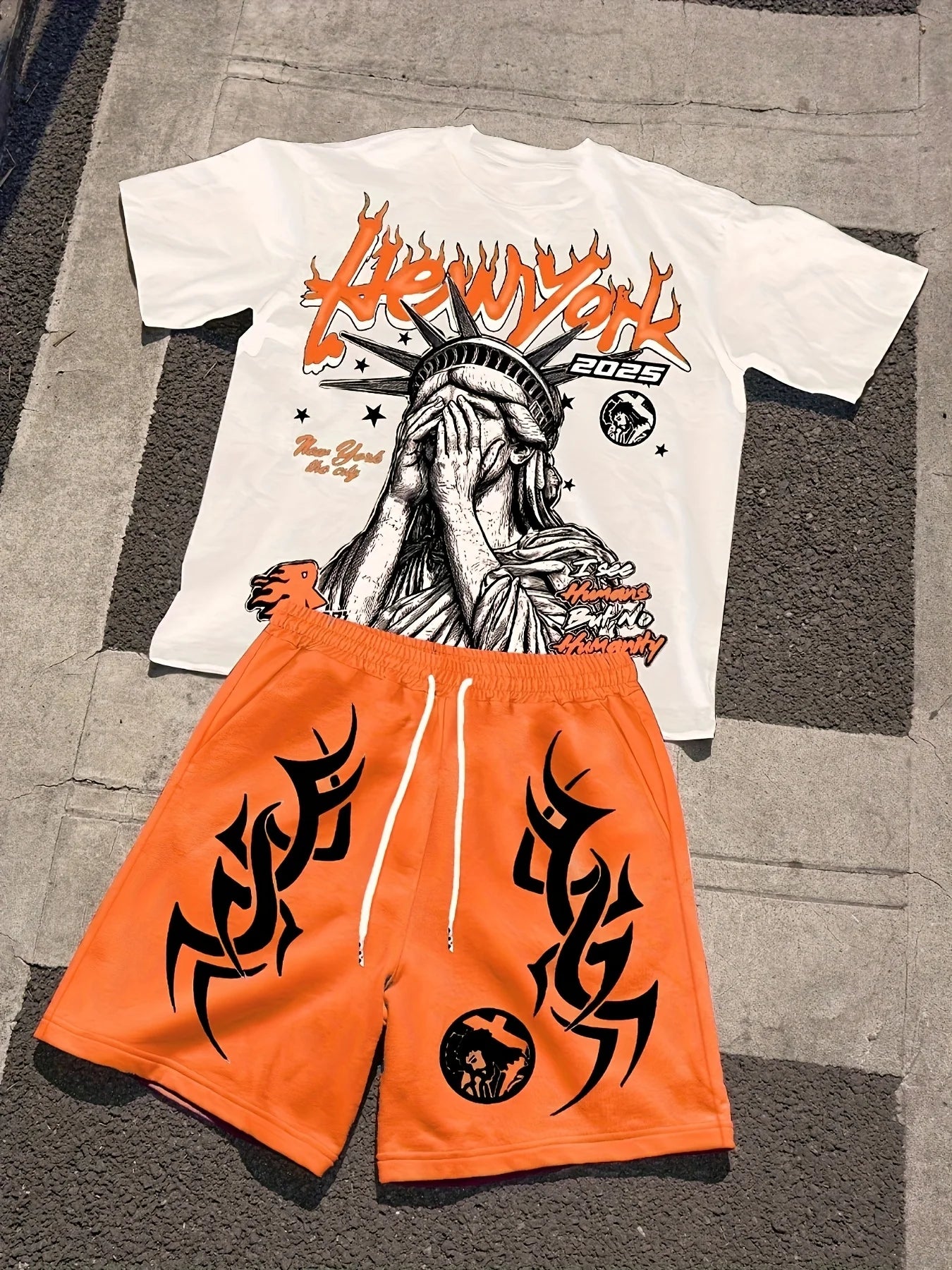 Summer 2025 New Youth Suit Hip-hop Youthful and energetic casual outdoor men's wear