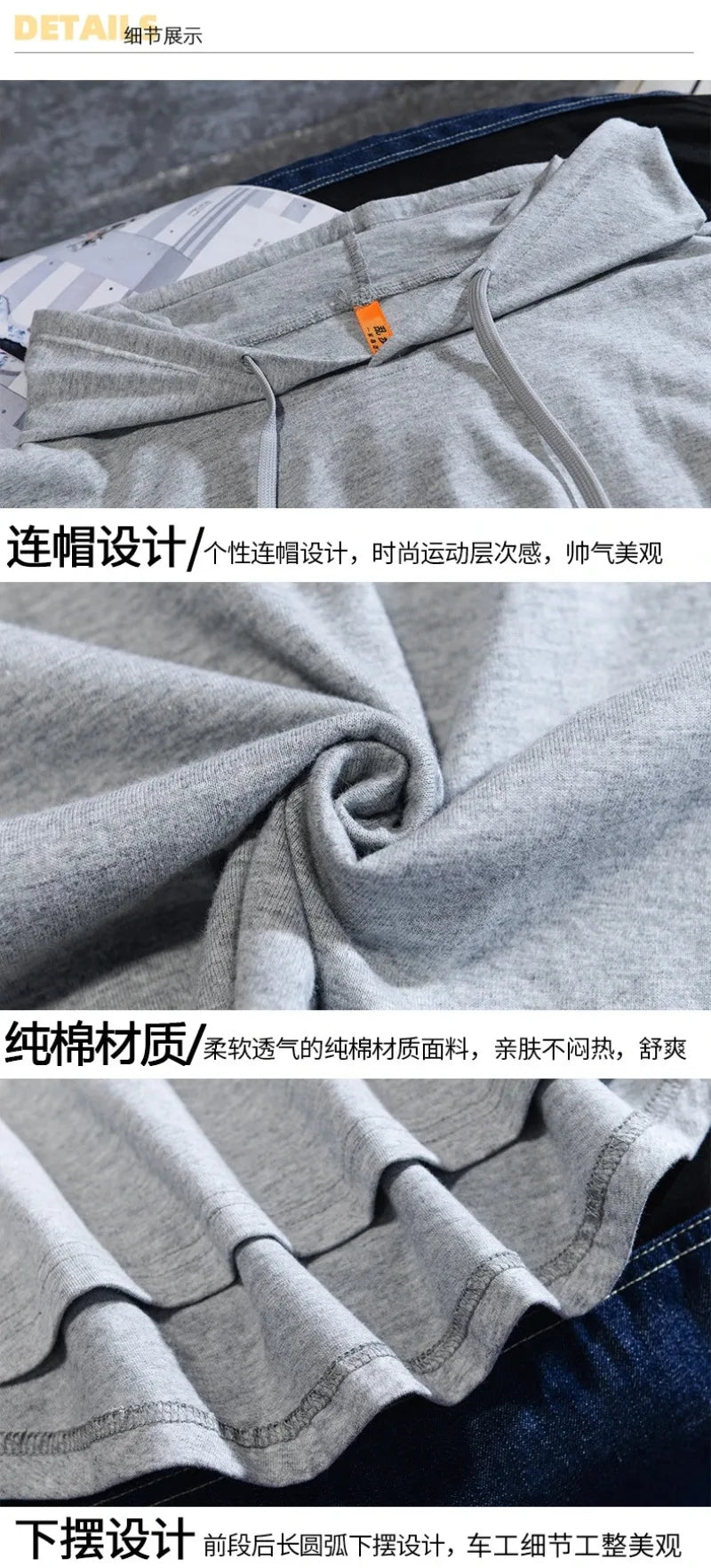 Summer new men's casual sleeveless T-shirt Hooded Vest loose cotton waistcoat men's wear