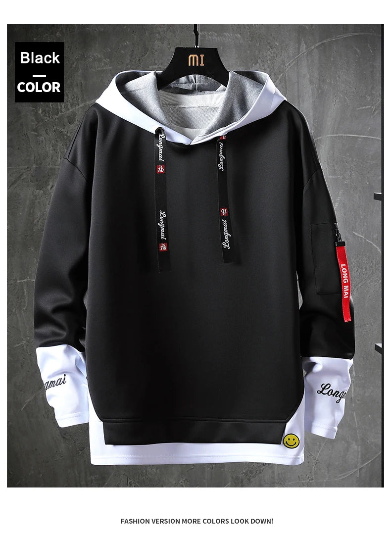 New Fashion Men's Hoodies Hip Hop Hooded Male Sweatshirts Men's Top Streetwear Casual Outdoor Breathable Pullovers Fashionable