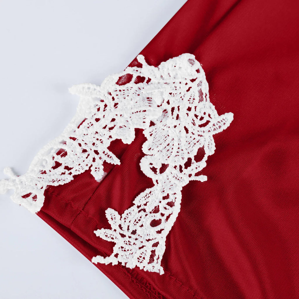 Ladies Underwear Women'S Sexy Nightgown Set 5-Piece Women Sexy Garter Lingerie Set Robes Lace Bodysuit Deep-V Neck Underwear