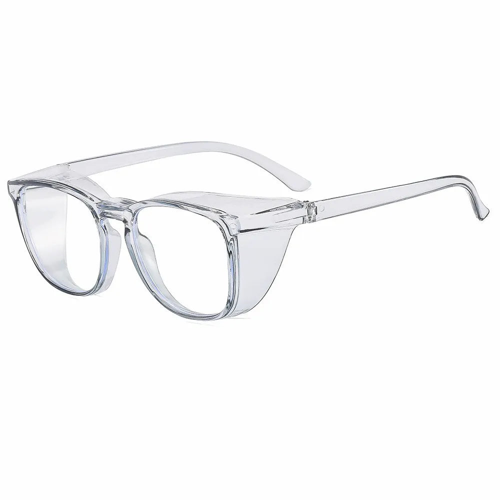 Clear Safety Glasses Women Square Anti Fog Blue Light Blocking Glasses Scratch Resistant Work Glass For Men & Nurse