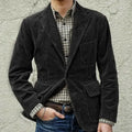Corduroy Men's Casual Blazer  New Fashion Male's Fit Slim Jackets Black Brown Solid Coats Men Outwear Suit Vetement Homme