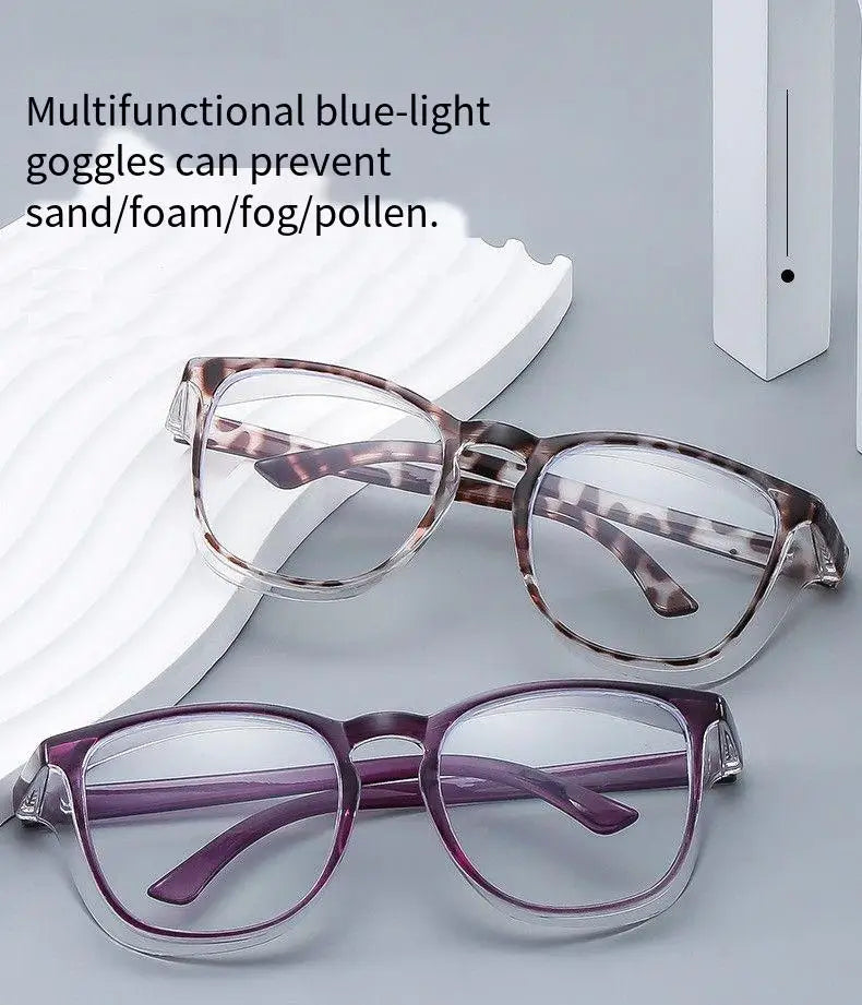 Clear Safety Glasses Women Square Anti Fog Blue Light Blocking Glasses Scratch Resistant Work Glass For Men & Nurse