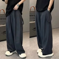Men's Trendy Casual Trousers New Thin Style Summer Simple Drapey Versatile Trousers Loose
