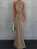 Sexy backless maxi summer dress women beach vacation birthday dress woman elegant cocktail party evening long dresses vestidos