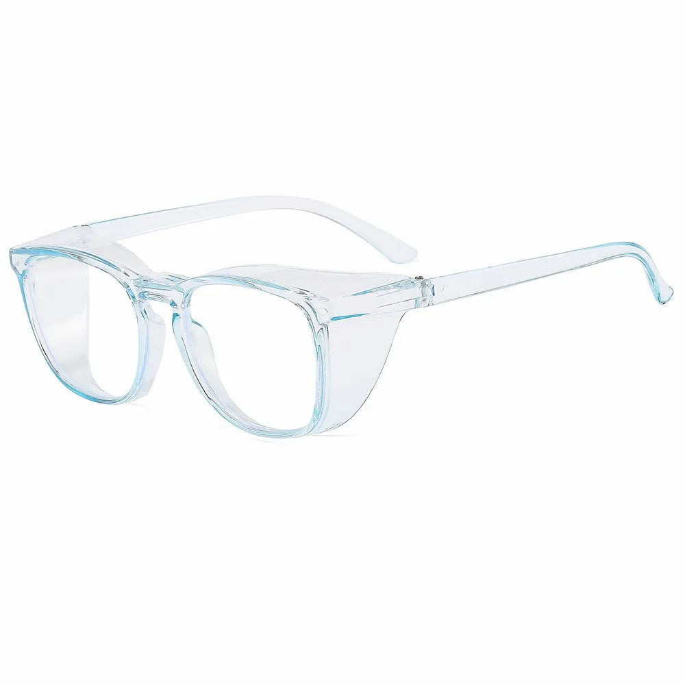 Clear Safety Glasses Women Square Anti Fog Blue Light Blocking Glasses Scratch Resistant Work Glass For Men & Nurse