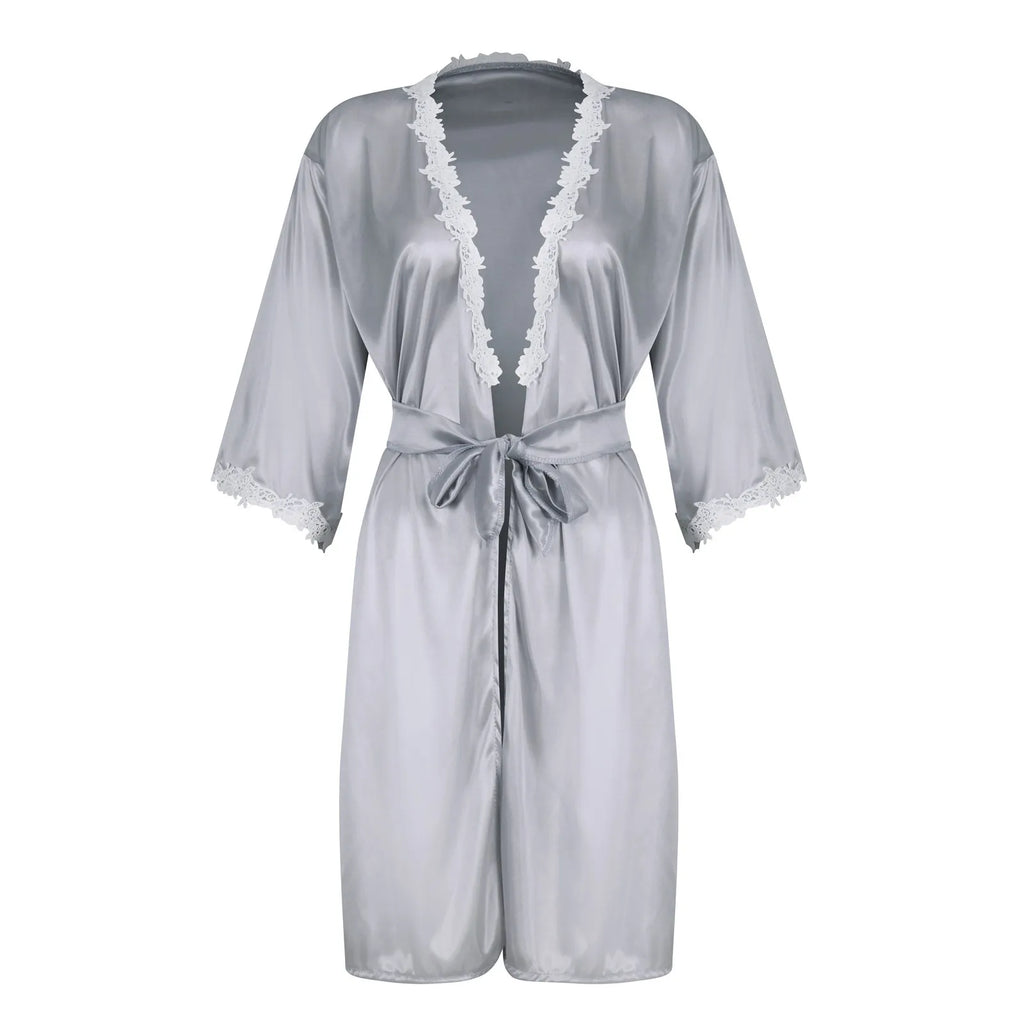Ladies Underwear Women'S Sexy Nightgown Set 5-Piece Women Sexy Garter Lingerie Set Robes Lace Bodysuit Deep-V Neck Underwear