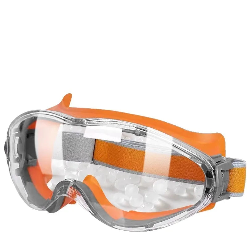 Large Frame Protective Goggles HD Transparent Anti-Ultraviolet Waterproof Anti-Fog Riding And Skiing Safety Sports Glasses