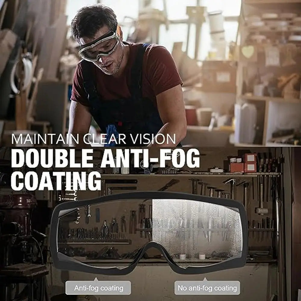 Large Frame Protective Goggles HD Transparent Anti-Ultraviolet Waterproof Anti-Fog Riding And Skiing Safety Sports Glasses