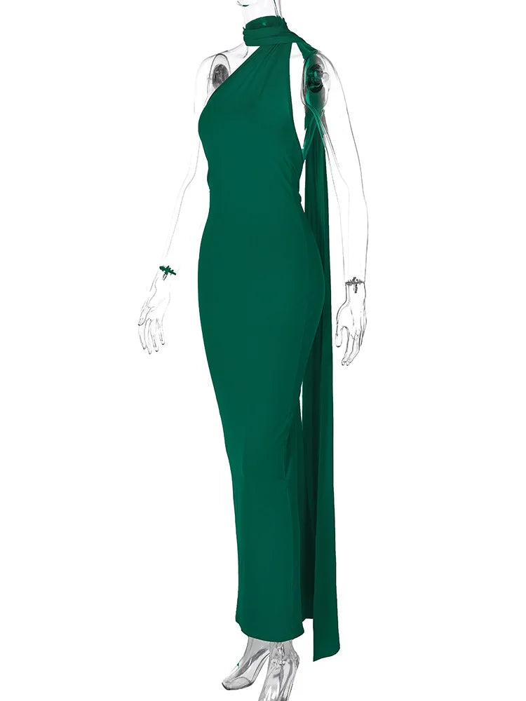 Sexy Backless Bodycon Long Dress Women's Halter Curvy Maxi Dresses Summer Evening Party Birthday Black New Summer White Burgundy