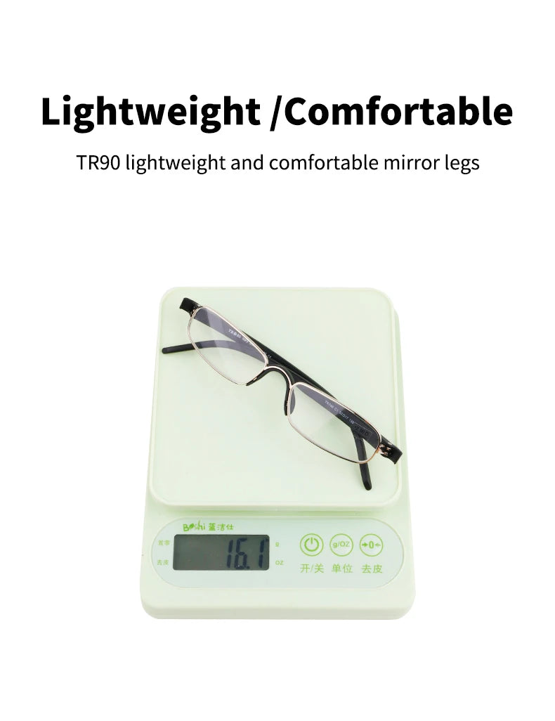 Guanhao Transparent Optical Men Reading Glasses Clear Women Presbyopia Hyperopia Reading Glasses Frame Alloy Ultralight HD View
