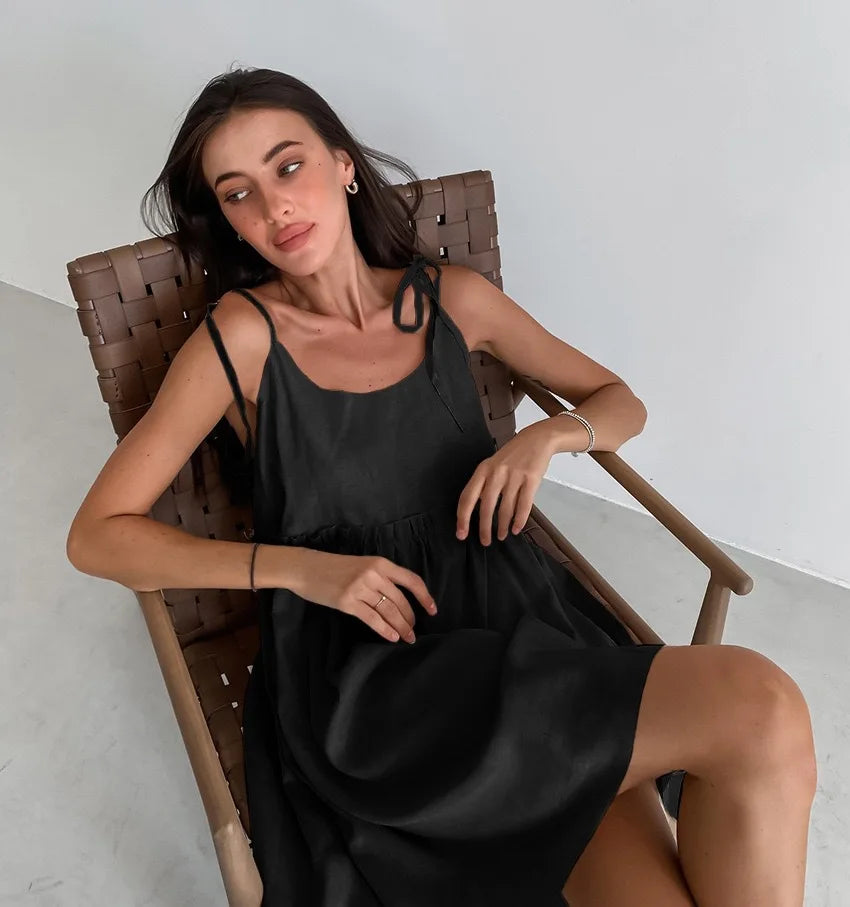 2025 Summer Backless Dress for Women, Fashionable and Sexy, Popular High-End Style in Urban Areas
