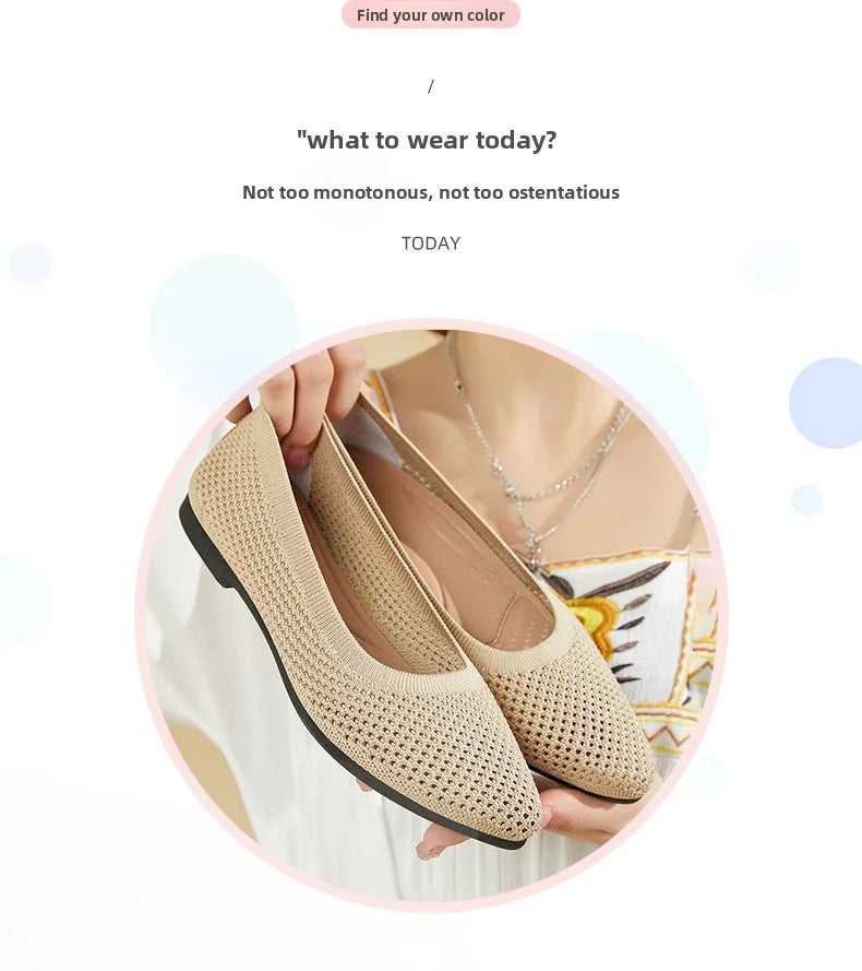 2025 Spring Breathable Mesh Flats Shoes for Women Comfortable Slip on Casual Shoes Woman Lightweight Soft Bottom Loafers