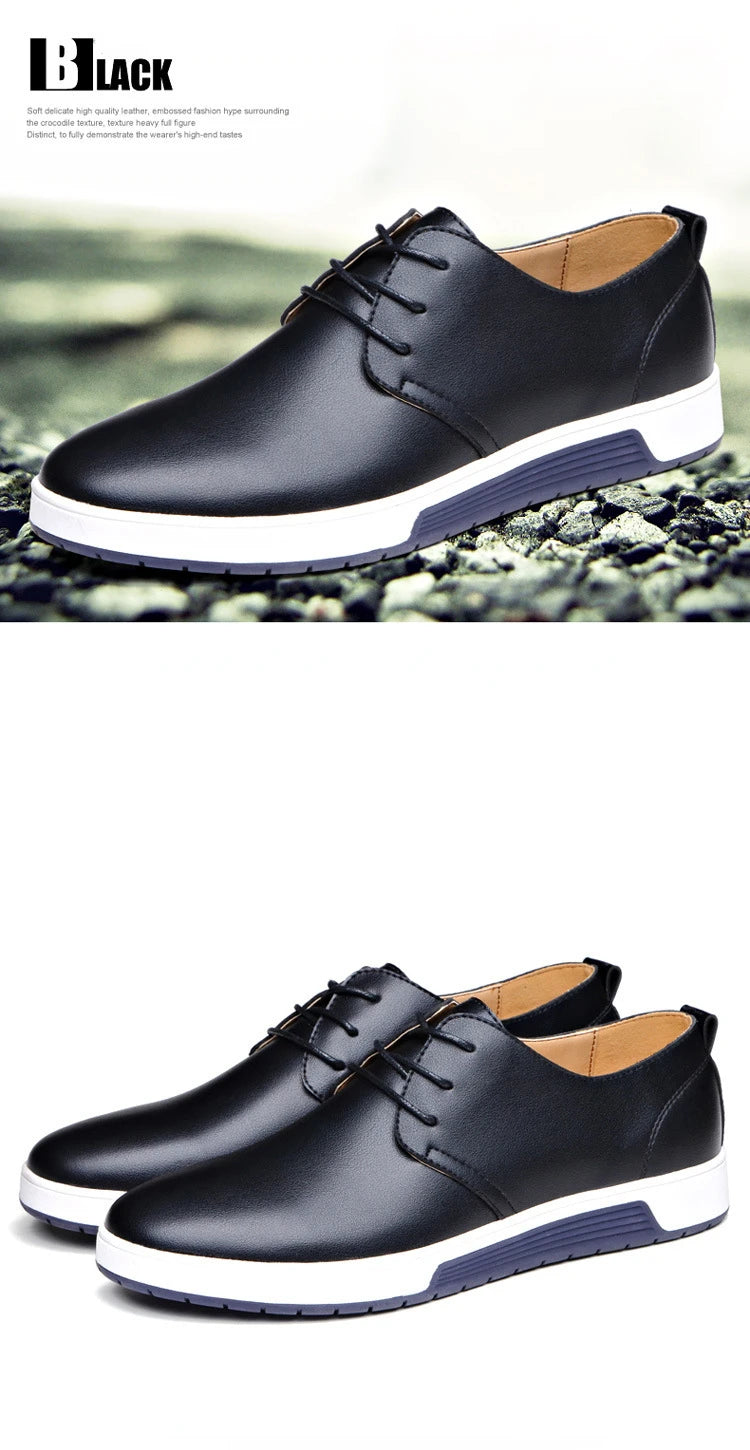 Fashion Men Casual Shoes Mesh Breathable Flat Shoes Male 2025 New Lace-Up Classic Business Leather Shoes designer Men Dress Shoe