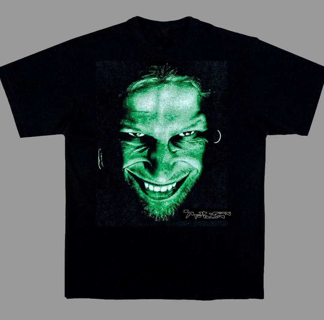 Portrait Abstract Art  Aphex Twin Electronic Music T-Shirt 100% Cotton Graphic Tee Men Women Summer Streetwear Top
