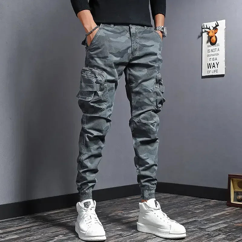 Male Trousers New In Camo Casual Men's Cargo Pants Camouflage Cotton Fashion Cheap High Quality Luxury Aesthetic Baggy Emo Long