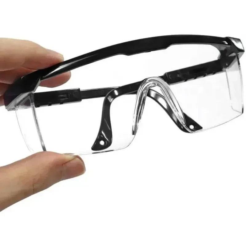 2Pcs Clear Work Goggles with Adjustable Straps – Lightweight, Anti-Fog, UV Blocking for Lab, DIY, Outdoor & Daily Use