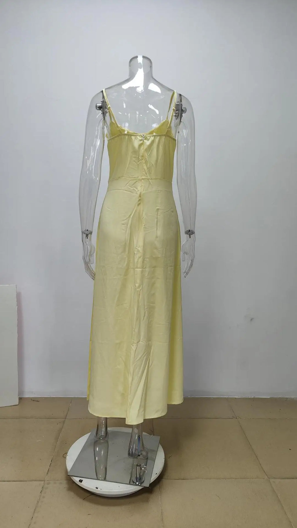 Elegant Strappy Sexy Backless Maxi Dress Women's Summer Fashion Solid Round Neck Pleated Waist Slim Evening Dress Long Dresses
