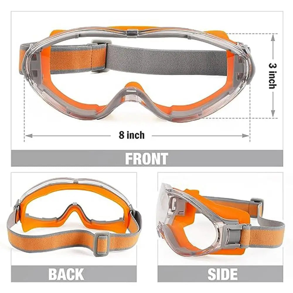 Large Frame Protective Goggles HD Transparent Anti-Ultraviolet Waterproof Anti-Fog Riding And Skiing Safety Sports Glasses