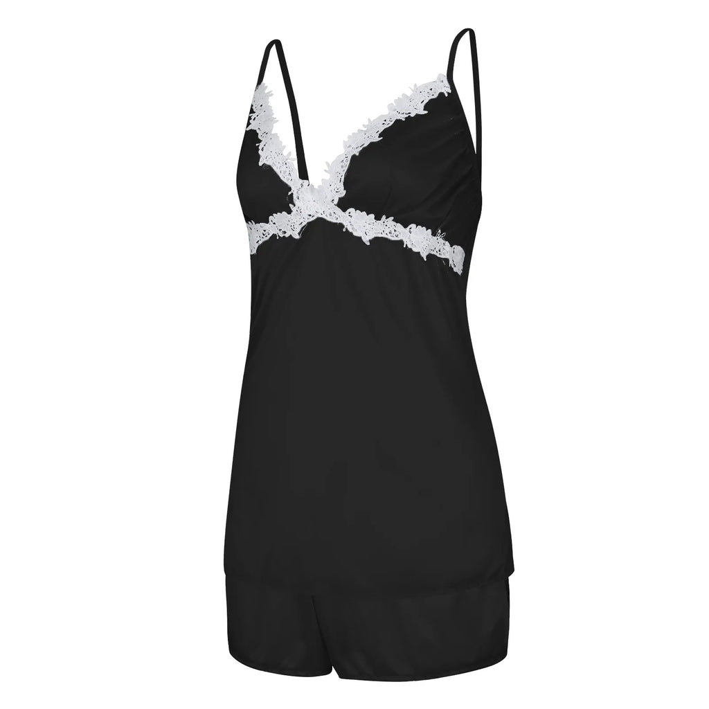 Ladies Underwear Women'S Sexy Nightgown Set 5-Piece Women Sexy Garter Lingerie Set Robes Lace Bodysuit Deep-V Neck Underwear