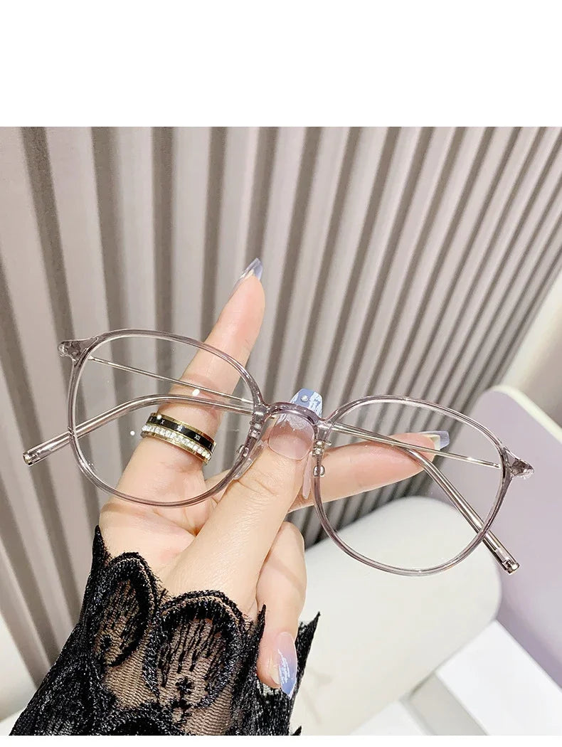Reading glasseAnti Blue Light Round Frame Presbyopia Glasses Retro Circular Reading Glasses Ultra Light Unisex Far Sight Glasses
