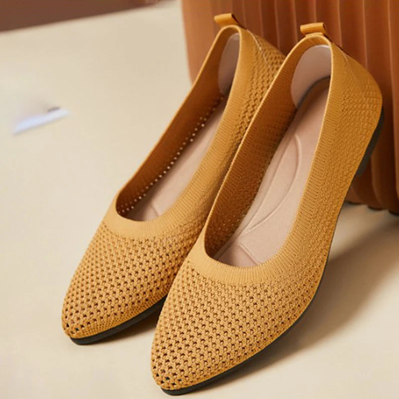 2025 Spring Breathable Mesh Flats Shoes for Women Comfortable Slip on Casual Shoes Woman Lightweight Soft Bottom Loafers