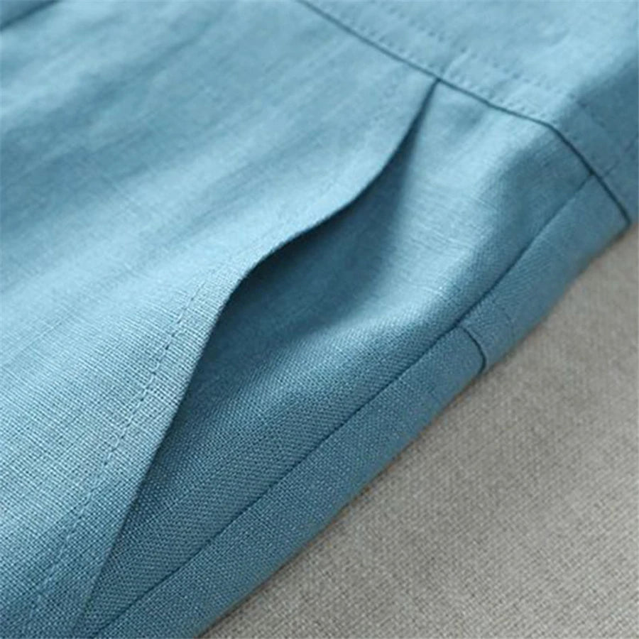 Oversize Linen Wide Leg Pants Womens Casual Straight Pantalones Spring Korean Fashion Spodnie Loose High Waist Trouses New