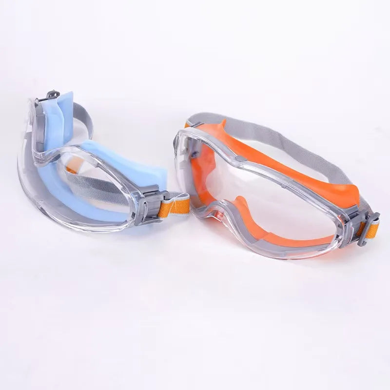 Large Frame Protective Goggles HD Transparent Anti-Ultraviolet Waterproof Anti-Fog Riding And Skiing Safety Sports Glasses