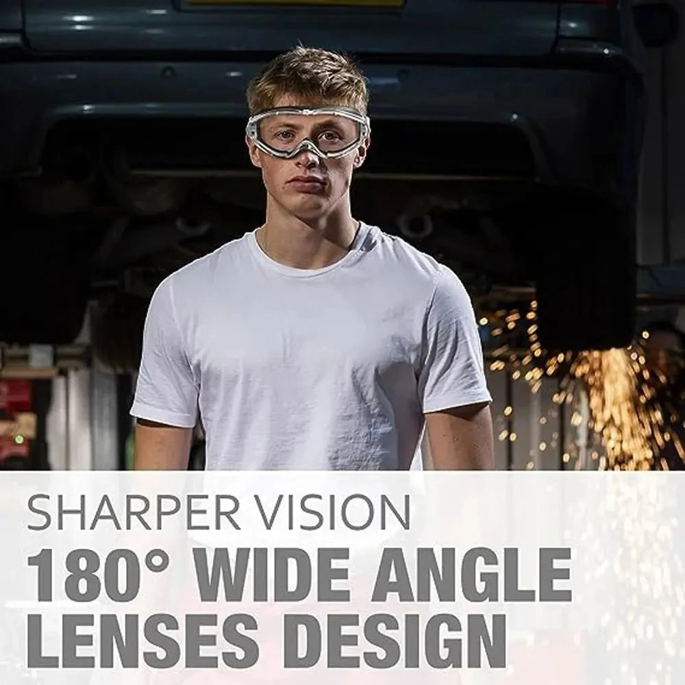 Large Frame Protective Goggles HD Transparent Anti-Ultraviolet Waterproof Anti-Fog Riding And Skiing Safety Sports Glasses