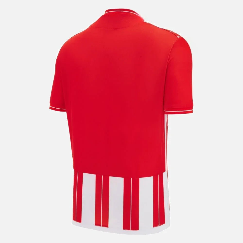 Home T-shirt - Red and white striped club emblem version of the official T-shirt, suitable for fans and supporters to wear.
