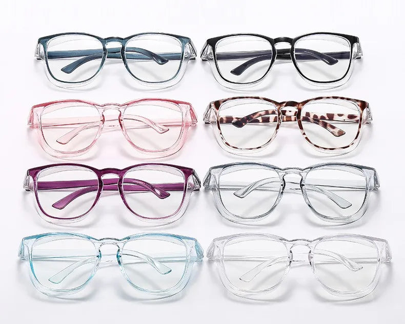 Clear Safety Glasses Women Square Anti Fog Blue Light Blocking Glasses Scratch Resistant Work Glass For Men & Nurse