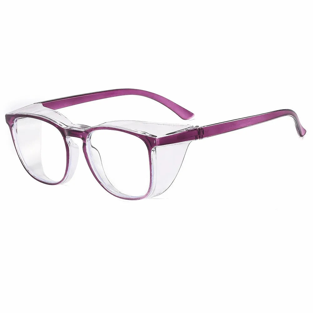 Clear Safety Glasses Women Square Anti Fog Blue Light Blocking Glasses Scratch Resistant Work Glass For Men & Nurse