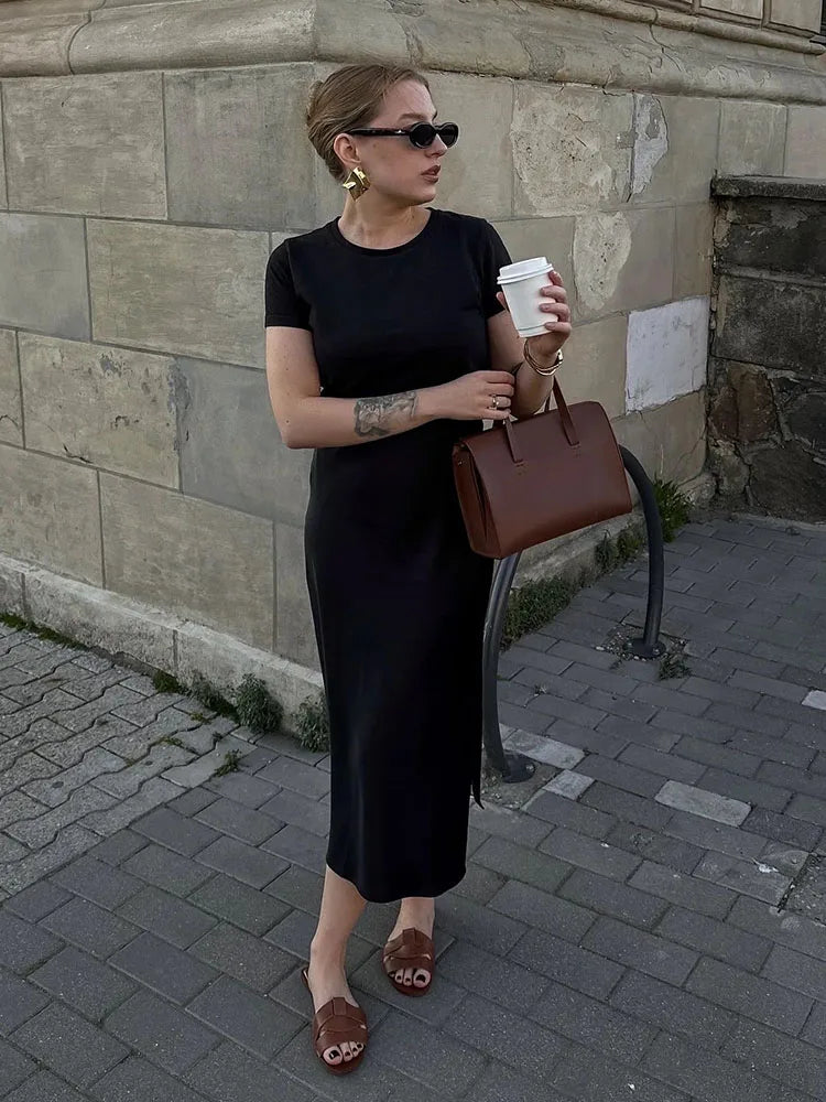 Midi Satin Skirts Women Luxury Summer Black Formal Silk Office Skirt With Slit A Line Green Midi Skirt Burgundy Women Elegant