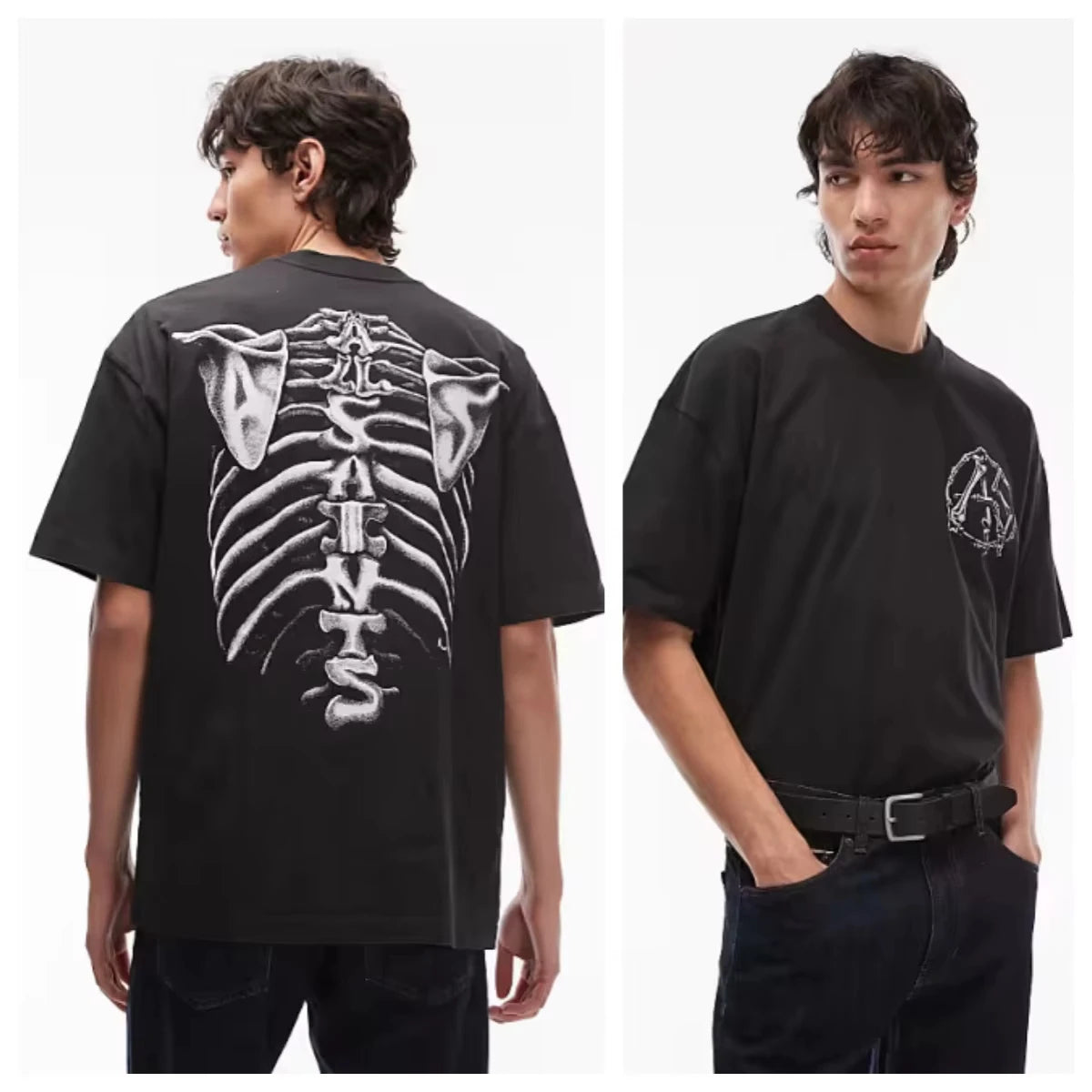 2026 American Gothic Abstract Letter Graphic T-shirt Unisex Men Women Cotton Oversized Loose Cool Daily Casual Streetwear Tops