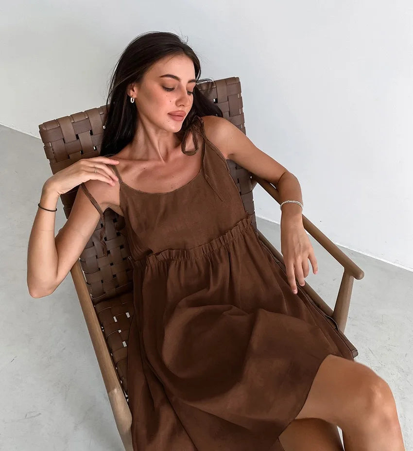 2025 Summer Backless Dress for Women, Fashionable and Sexy, Popular High-End Style in Urban Areas