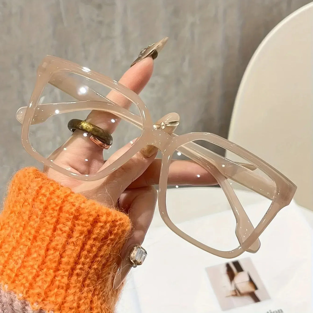 1Pc/2Pcs/3Pcs/4Pcs Elegant, Simple and Stylish Geometric Glasses with Transparent Lenses, Suitable for Daily Office Reading