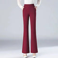 Black Boot-cut Trousers Women Spring Summer Thin New Style Cool Slim Casual Flared Trousers Small People