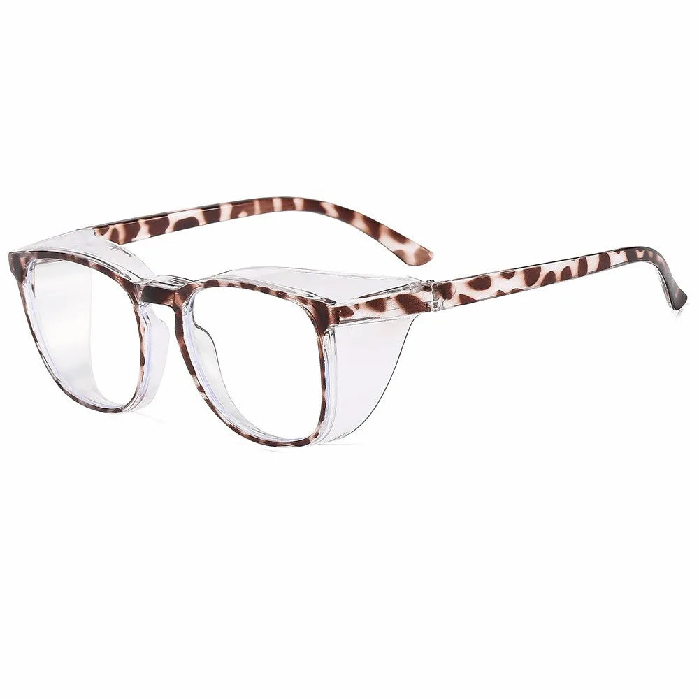 Clear Safety Glasses Women Square Anti Fog Blue Light Blocking Glasses Scratch Resistant Work Glass For Men & Nurse
