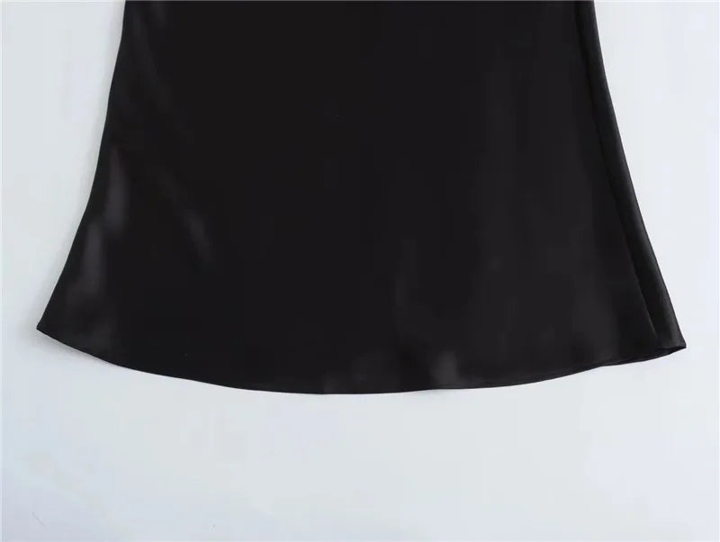 MUJER Woman 2026 Satin Skirt Women High Waist Long Skirts For Women Summer Black Midi Skirt Woman Office Elegant Women's Skirts