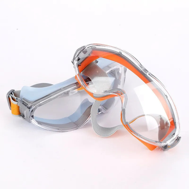 Large Frame Protective Goggles HD Transparent Anti-Ultraviolet Waterproof Anti-Fog Riding And Skiing Safety Sports Glasses