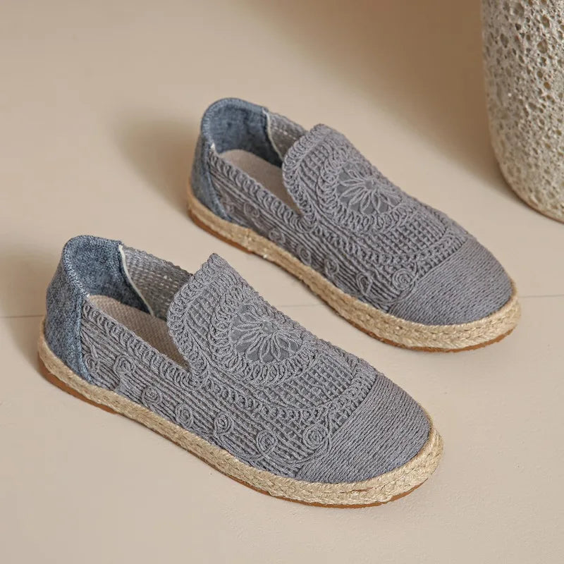 2025 New Weave Mesh Flats Shoes for Women Casual Breathable Trends Sneaker Fashion Comfort Autumn Shoes Walking Shoes